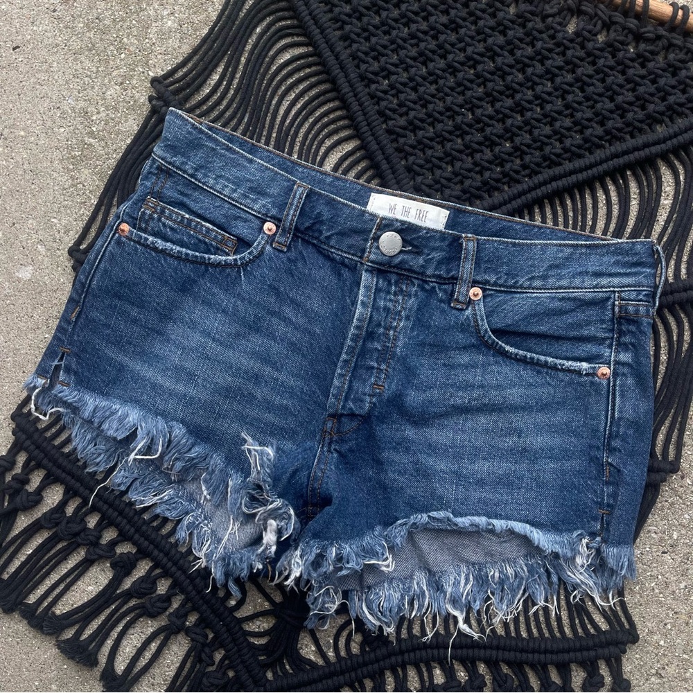 We The Free Frayed Jean Shorts Size 26